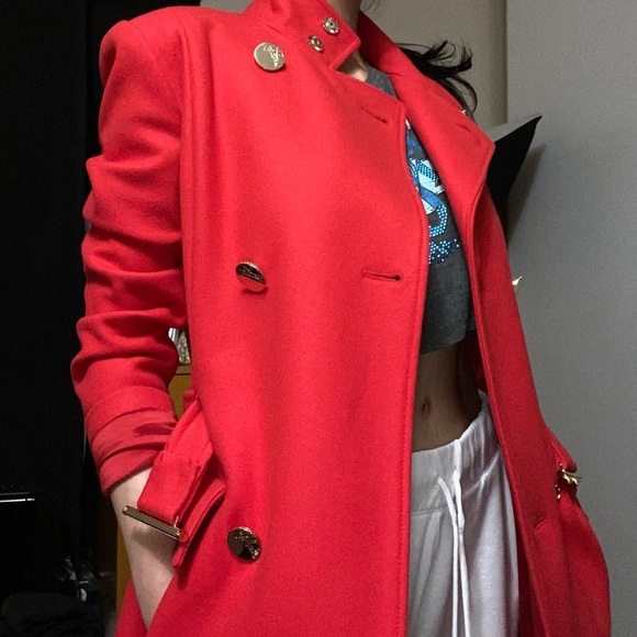 Versace Red trench coat - Picture 5 of 14